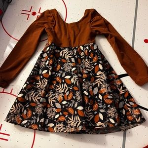 Fall leaf twirl dress
